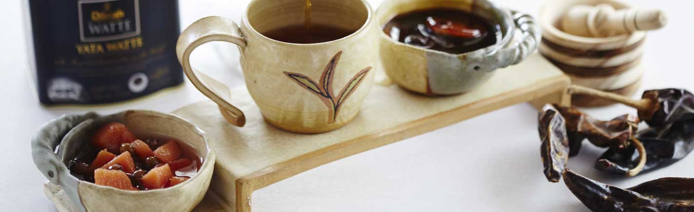 Nature Theme Based Cups with Tea Inspired Various Desserts 