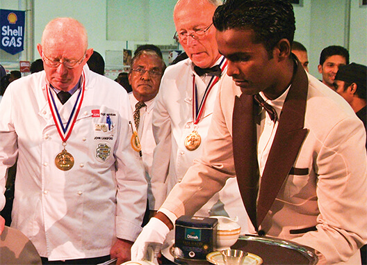 Serving Tea for The Chefs from Other Countries 