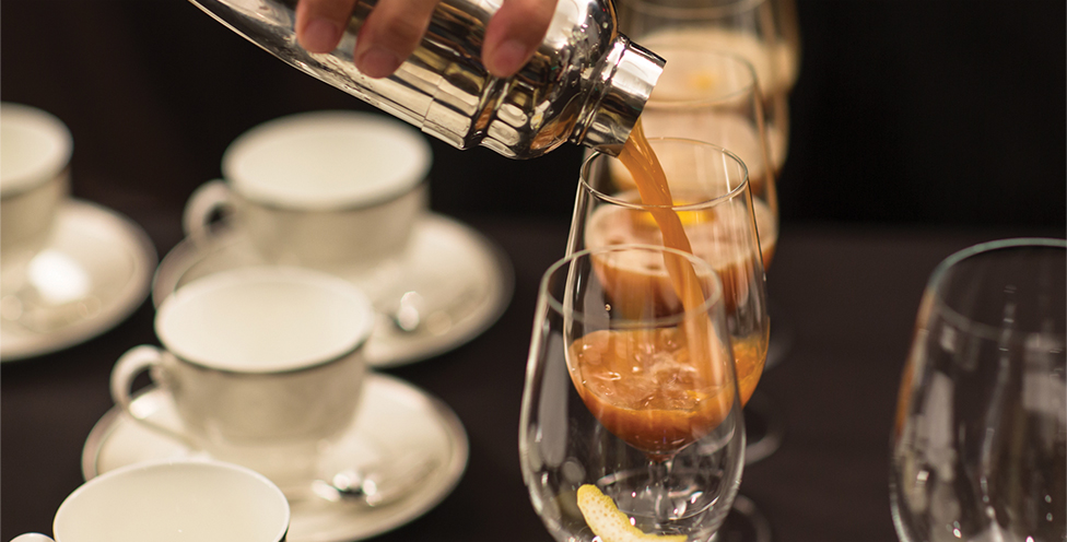 Tea Inspired Drinks are Being Poured Into Wine Glasses