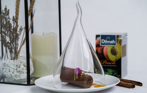 Double Tree By Hilton Hotel Jakarta - Chocolate Mousse With Passion Fruit & Dilmah Peach Tea Jelly Double Tree By Hilton Hotel Jakarta - Chocolate Mousse With Passion Fruit & Dilmah Peach Tea Jelly
