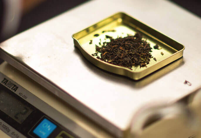 Checking Mass of some Dried Tea Leaves