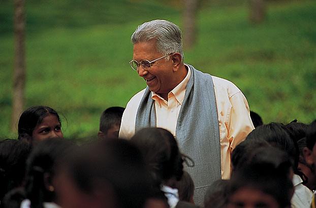 Founder of Dilmah Founder of Dilmah With School Children