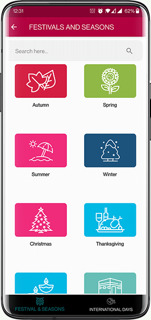 App - Festivals and Seasons